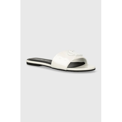 Calvin Klein Jeans Чехли Calvin Klein Jeans FLAT SANDAL SLIDE MG MET в бяло YW0YW01348 (YW0YW01348)