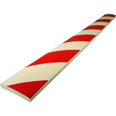 Pěnový ochranný varovný samolepicí profil SoftBumpers – 750×60 mm, červeno-bílá