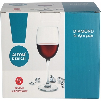 Pekda Pohár na červené víno sada Diamond 330 ml