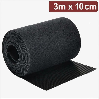 Quadrios 24CA312 pásek se suchým zipem, ke spojování, háčková a flaušová část, (d x š) 3 m x 10 cm, černá, 3 m
