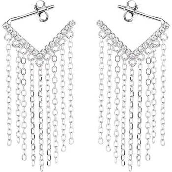 Silenti Jewelry Сребърни обеци "Водопад