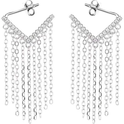 Silenti Jewelry Сребърни обеци "Водопад