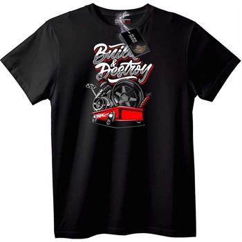 NOONEBRAND Тениска Създай и Разруши - 2XL, Black