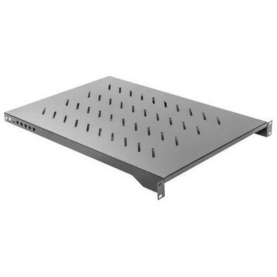 Lanberg 19" fixed shelf 1U / 483x750mm, max load capacity up to 15kg, black (AK-1010-B)