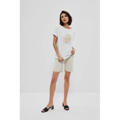 Moodo Shorts with scuffs čierna biela šedá krémová viacfarená