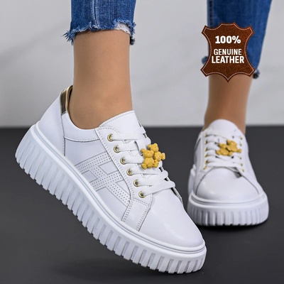 Обувки естествена кожа W595004 White