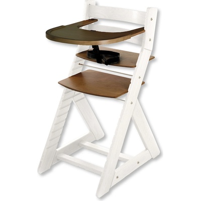 Hajdalánek Rostoucí židle Ela velký pultík bílá / dub tmavý
