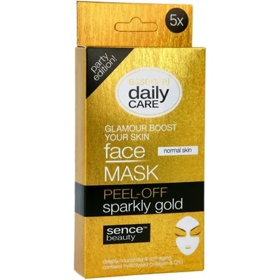 Sence Beauty Sparkly Gold Отлепяща се маска за лице 5 броя