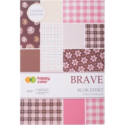 Paper Design Papíry A4, 10 listů BRAVE 5 jednobarevných papírů,