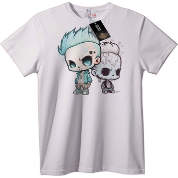 NOONEBRAND Тениска Chibi черепи Urban - XS, Black