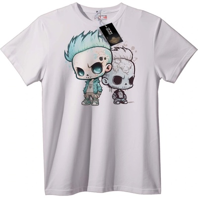 NOONEBRAND Тениска Chibi черепи Urban - XS, Black