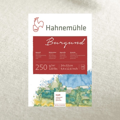 Hahnemühle BURGUND 250 GSM COLD PRESSED 20 listov 24x32 cm