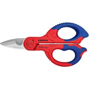 KNIPEX Ножици за рязане на кабел усилени, хромирани, синьо-червена ръкохватка 155мм, - K9505155SB (K9505155SB)