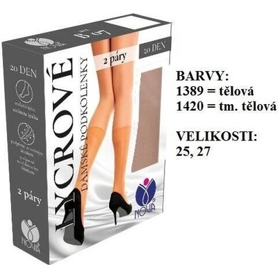 Novia podkolenky s lycrou B07 tělová