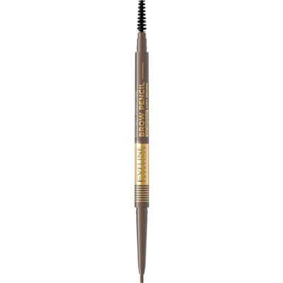 Eveline Cosmetics Micro Precise водоустойчив молив за вежди с четка 2 в 1 цвят 02 Soft Brown 4 гр
