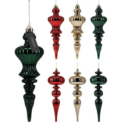 KOOPMAN Vianočná ozdoba sklenená antik 31 cm, mix/1ks