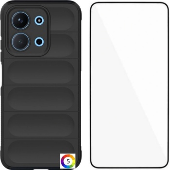 Xiaomi Удароустойчив TPU калъф и Стъклен протектор за Xiaomi Redmi 15C 5G / 4G / Poco C85 4G (Черен, Тъмночервен, Червен, Зелен, Син)