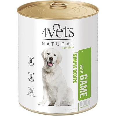 4Vets NATURAL Simple Recipe с дивеч 800 г