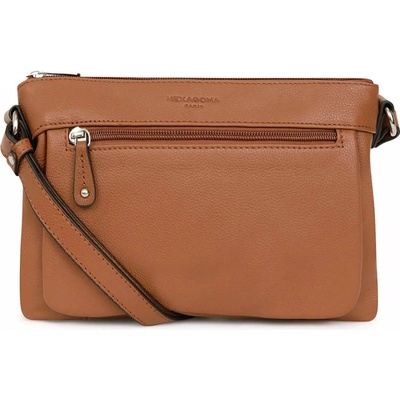 Hexagona dámská kožená crossbody kabelka Violla koňak