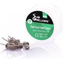 Hellvape předmotané spirálky DL Dual core fused clapton NI80 0,36ohm 10ks