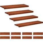vidaXL Стъпала за стълби 12 бр. 100 x 30 x 2 cm Кафяво Солидно бук (3446373)