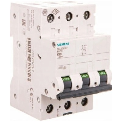 Siemens 3P C 63A 6kA AC/DC 5SL6363-7