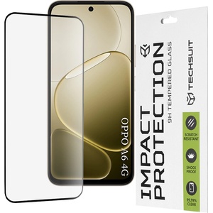 Techsuit Стъклен протектор за Oppo A6 4G / A6x 4G / 5G / A6k 4G - 111D Full Cover - Techsuit - Черен
