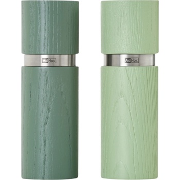 AdHoc Мелнички за сол и пипер Textura ясенова дървесина S зелени (AH-MP452)