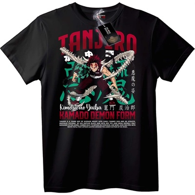 NOONEBRAND Тениска Танджиро демонична форма - 2XL, Black