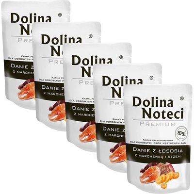 Dolina Noteci Premium Сьомга яхния с моркови и кафяв ориз 5 x 100 г