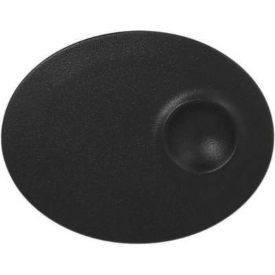 RAK Porcelain Talíř mělký s důlkem 18 x 10 cm černá RAK-NFMROP18BK