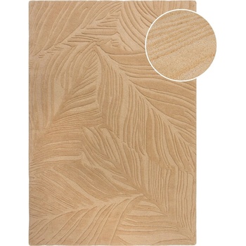 Flair Rugs Светлокафяв вълнен килим , 120 x 170 cm Lino Leaf - Flair Rugs (503119370120)