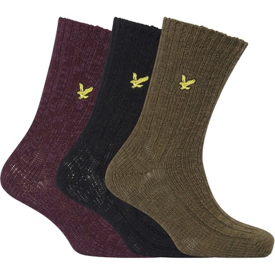 Lyle and Scott Чорапи Lyle and Scott 3 Pack of Chunky Knitted Socks - Multi colour