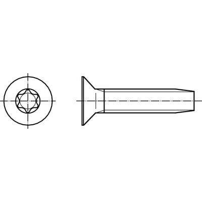 PROFISTYL DIN 7500MT šroub závitotvorný se zápustnou hlavou TORX pozink Varianta: DIN 7500MT šroub závitotvorný zápustná hlava TORX ZnB M6x25 – Zbozi.Blesk.cz