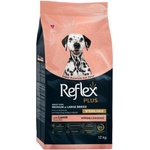 LIDER Reflex Plus Adult Dog Medium & Large Breeds Light & Sterilised - Пълноценна нискокалорична храна за кастрирани кучета, или с наднормени килограми от средни и едри породи с агнешко и ориз 12 кг, Турция