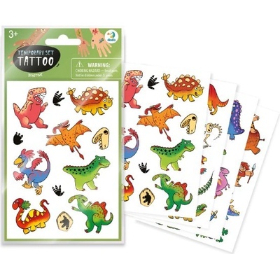 DODO Tetování Dinosaurus 10,5 x 15 cm 4 listy v sáčku 56400059-XG