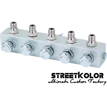 Aibrush rozbočovač s regulátorem 5x1/8" FENGDA BD-13-5