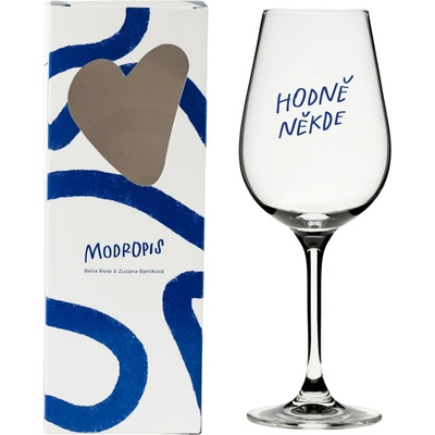 Bella Rose Sklenice na víno Hodně někde + krabička čirá barva sklo 350 ml