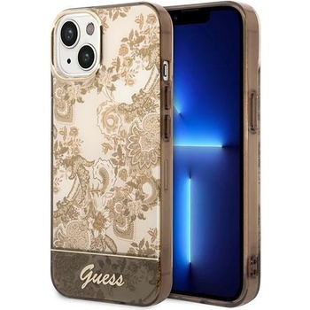 GUESS Кейс Guess GUHCP14MHGPLHC за iPhone 14 Plus 6.7"", охра, твърд, Porcelain Collection (GUE002211-0)