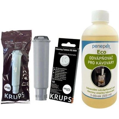 Krups F08801 Aqua Claris + F0540010 odvápňovač + XS300010 čisticí tablety – Hledejceny.cz