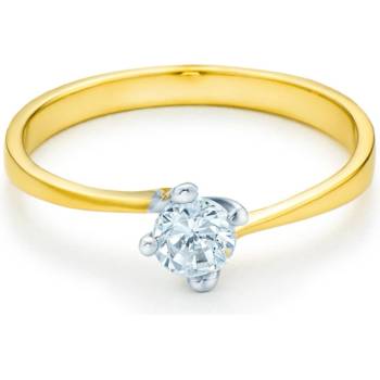 SAVICKI Годежен пръстен Solitaire: два цвята злато. диамант