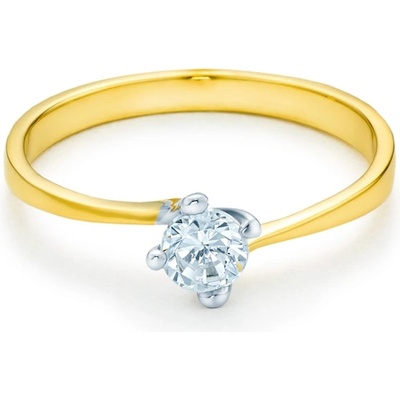 SAVICKI Годежен пръстен Solitaire: два цвята злато. диамант