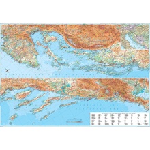 Gizi Map Chorvatské pobřeží - nástěnná mapa 125 x 88 cm Varianta: bez rámu v tubusu, Provedení: laminovaná mapa v lištách