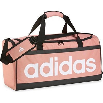 Adidas Сак adidas Essentials Linear Duffel Bag Medium IL5764 wonder clay/white (Essentials Linear Duffel Bag Medium IL5764)