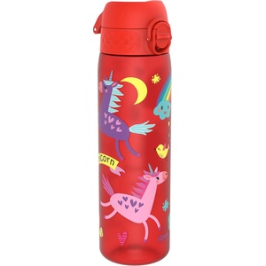ION8 Бутилка за вода Ion8 Print, рециклирана пластмаса, 500ml, ЕДНОРОЗИ ЧЕРВЕНИ (32041-А-ЕДНОРОЗИ Ч)