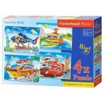 Castorland Puzzle 4in1 8, 12, 15, 20-pieces Travel the World