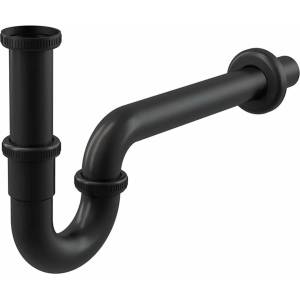 Alca Сифон за умивалник U-образен с гайка Alca A4320BLACK DN32 (A4320BLACK)