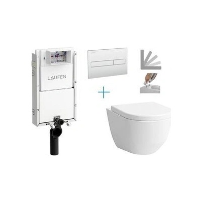 Laufen TW1 tlačítko Dual Flush chrom mat WC Laufen Pro + sedátko H8946630000001 FU3 – Zbozi.Blesk.cz