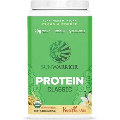 Sunwarrior Classic Protein Powder | Organic Fermented Brown Rice [750 грама] Ванилия