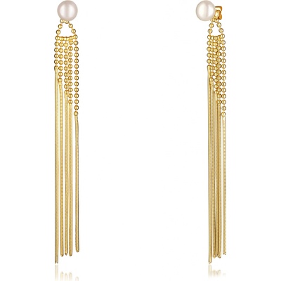 JwL Luxury Pearls Dlouhé zlacené s pravými perlami JL0654